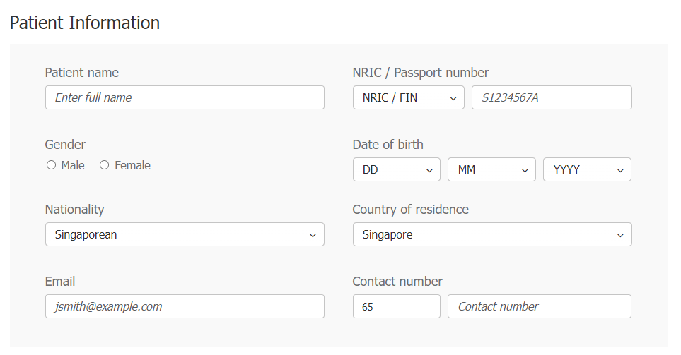 Gleneagles Hospital in Singapore - Orthopadic Appointment-step2
