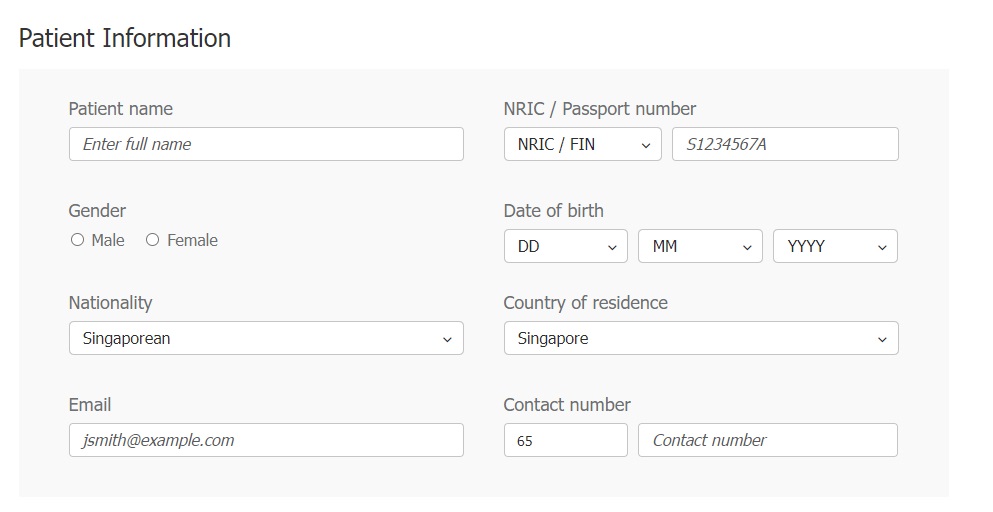 Gleneagles Hospital Singapore - Health Screening Packages Appointment Step 3